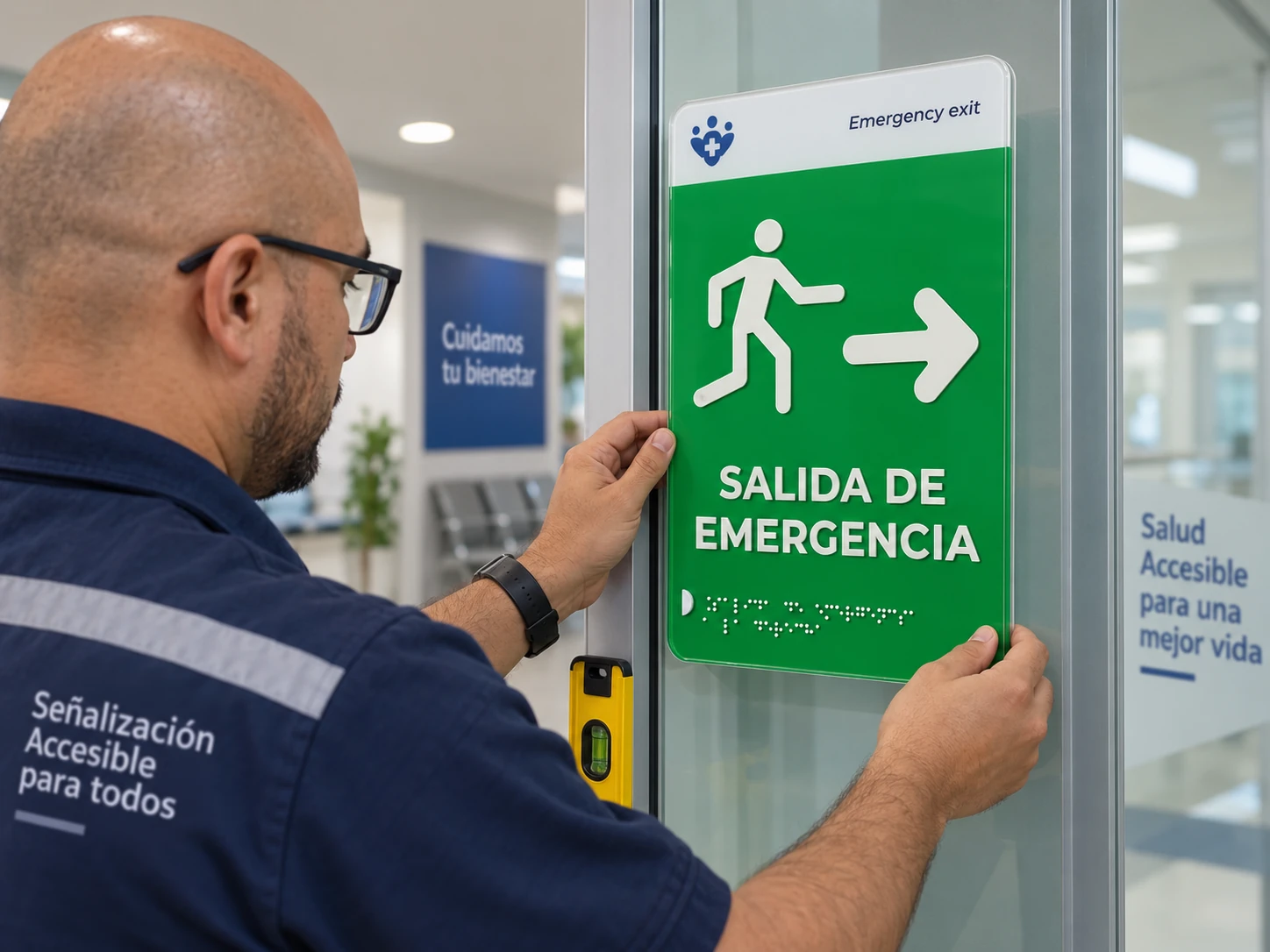 Instalación de una señal de salida de emergencia